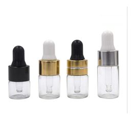 Parfumflesje 1Ml 2Ml L Amber Druppelaar Mini Glazen Essentiële Olie Display Flacon Klein Serum Per Bruin Sample Container Drop Levering Hij Dh72X