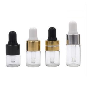 Botella de perfume 1Ml 2Ml L Amber Dropper Mini Glass Essential Oil Display Vial Suero pequeño por Brown Sample Container Drop Delivery He Dh72X