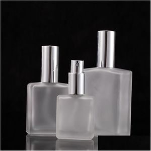 Bouteille de parfum 30/50 / 100 ml vide rechargeable par voyageur en verre ATomizer transparent transparent grossed gouttes