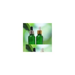 Bouteille de parfum 30ml Flacons compte-gouttes en verre vert Flacons Bouteille d'huile essentielle Stockage chimique sensible 7433 Drop Livraison Santé Beauté Dh7Pe