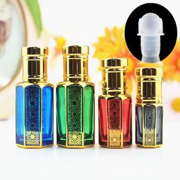 Bottiglia di profumo 50/100 pezzi 3ml 6ml 12ml Roll On Bottiglia di vetro Bottiglie di profumo a rullo piccolo Contenitore colorato di olio essenziale Vuoto riutilizzabile 231020