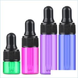 Parfumfles 5 ml/l/2 ml/1 ml Mini Refilleerbare lege make -upglazen fles met oogdruppel Essenti￫le olie vloeistof opslagcontainer F1840 DHI0X