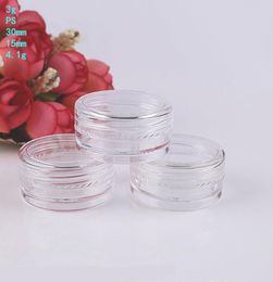 Parfumfles Clear 3G / 3ML 5G / 5 ML Plastic Cream Jar voor Losse Poeder Cosmetische Container