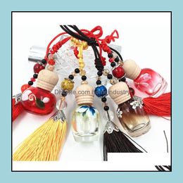 Parfum fles handpainting mti kleur 10 ml navulbaar glas per fles hanger geurolie met kwastje thuisdecoratie drop leveren dh5kp