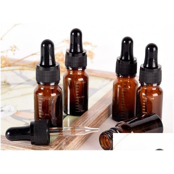 Flacon De Parfum New Health 10Ml Degré Mark Amber Glass Dropper Huile D'arbre À Thé Rechargeable Aromathérapie Essentielle Par Conteneur Liquide P Dhlhn