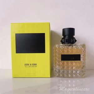 Perfume Designer Fragance for Women Men Cologne Donna Uomo Né dans Roma Dream jaune 100ml Bonne odeur de haute qualité Parfum Spray 417