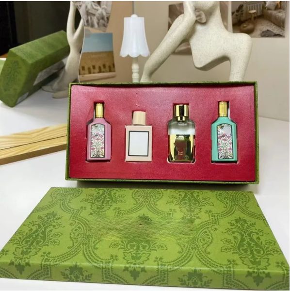 Perfume for Women Bloom Gift Sets 5mlx4 Diseñador de marca famosa Clone Perfumes Al por mayor de larga duración de barco rápido