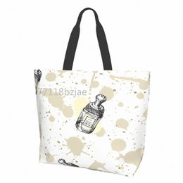 Parfumpatroon Tote -tassen voor vrouwen herbruikbare boodschappentassen Grote winkelzakken J8XC#
