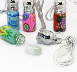 Bouteilles rechargeables de parfum, huile essentielle en verre, rouleau à roulettes, bouteille en argile polymère ZZ