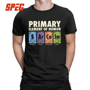 Periodiek Tabel van Humor Man's T-shirt S AR Ca SM Wetenschap Sarcasme Primaire Elementen Chemie T-shirt Grappige Katoenen Humor Tees Y19060601