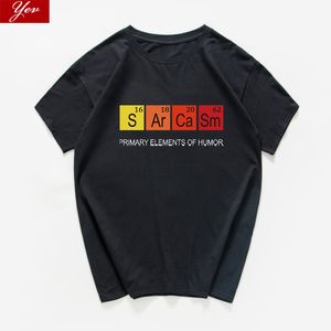 Tabla periódica elementos primarios de humor camiseta hombres S Ar Ca Sm ciencia streetwear sarcasmo química camiseta hip hop camiseta