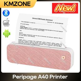 Mini imprimante thermique portable sans encre PeriPage A4 Support de document sans fil Po 2 ''/3 ''/4'' largeur de papier