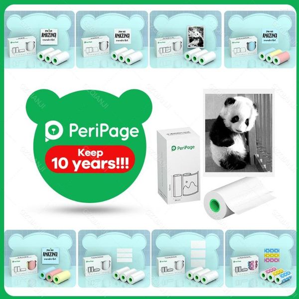 PeriPage A6 A9 oficial 56x30mm etiqueta adhesiva de papel térmico para Mini impresora de bolsillo mantener 3-10 años