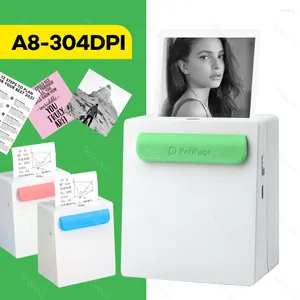 PeriPage A8 Portable Mini poche sans fil Bluetooth imprimante thermique 304DPI Po photo rouleau de papier pour téléphone Portable