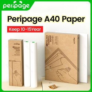 Imprimantes PeriPage Mini A4 à séchage rapide et à long stockage papier thermique continu 100 feuilles pliées Papel Termico