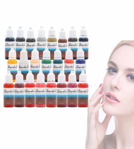 Permanente make -up inkt wenkbrauw tattoo inkt set 15 ml 23 kleuren lip microblading pigment professionele tattoo -benodigdheden5244371