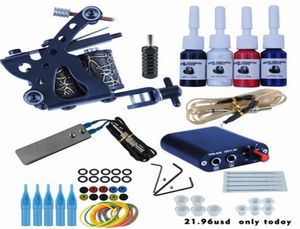 Kits de tatouage de Machine de maquillage Permanent 8 bobines d'enveloppe ensemble de pistolets ensembles de pigments noirs alimentation 13538834