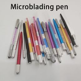 Permanente Make-Up Machines 10 PCS Microblading Tattoo Pen Tebori Handleiding Handvat voor Wenkbrauw Blade Borduren Supply 230621