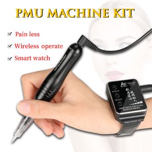 Permanente Make-Up Machines Draadloze Microblading Machine Tattoo Pen voor Powder Brow Microshading Eyeliner Lip met Smart Watch Kit 230621
