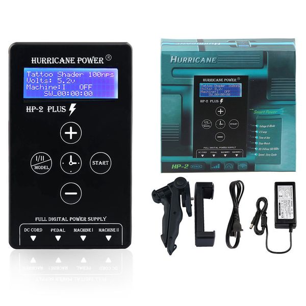 Maquillaje permanente Power Professional HP-2 PLUS Fuente de alimentación para tatuajes para máquinas de tatuaje Fuente de pantalla táctil Maquillaje LCD digital Suministros de energía para tatuajes duales 230701