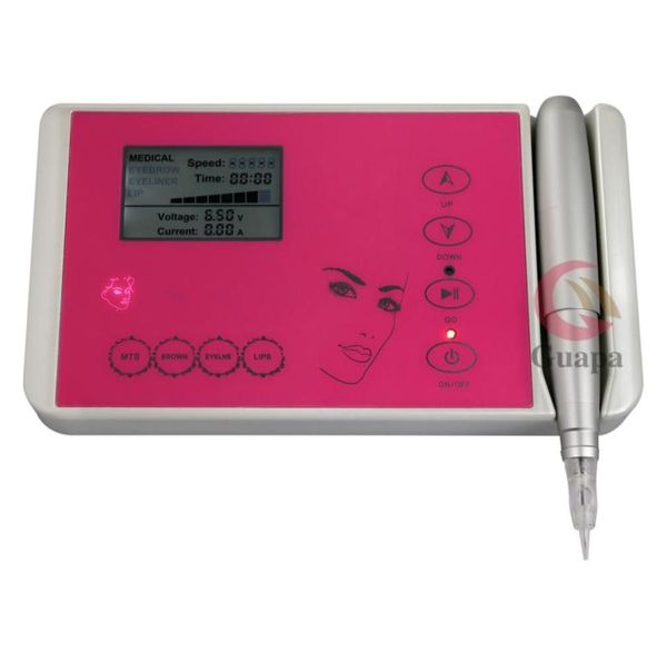 Kit de Machine de tatouage rotatif de maquillage Permanent stylo de tatouage de sourcil professionnel panneau Rechargeable dermografo avec aiguille de tatouage 1995786