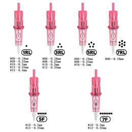 Permanent make -up tattoo cartridge naald 0,2 mm/0,25/0,3/0,35 mm 0601RL 0801RL 1001rl 1201rl 20 stcs/lot 240422