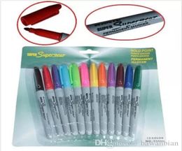 Permier 12 couleurs stylo de tatouage marqueur de maquillage Permanent pochoir peau Scribe outil de perçage 4490912