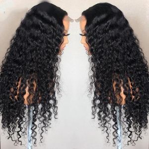 Perruque Cheveux Humain Naturel Diepe Golf Frontale Pruik Menselijk Haar Zwart Braziliaanse Pruiken Voor Vrouwen Natuurlijke