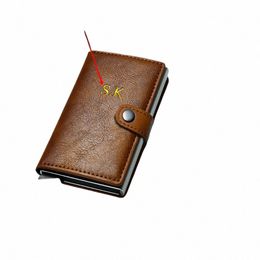 Persalized initialen Naam DIY gegraveerde aangepaste creditcardhouder Mannen Wallets Rfid Carb vezelleren portemonnee geschenken voor mannen H1Uy#