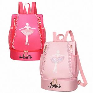 Nom persalisé Sac de danse Sac à dos de danse pour enfants Sac à dos de danse pour enfants Sac de livre de ballet latin Sac de danse Princ pour filles J03z #