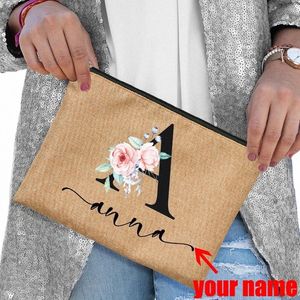 Persalized naam Kit vrouwen cosmetische tas aangepaste toilettas Bag Travel Organizer Make -uptas School Leraar Geschenkmake -up Pouch F4NC#