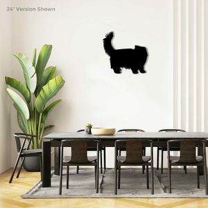 Perzische kattenras staande silhouet - mooie Home Decor metalen kunst wandbord