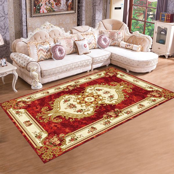 Alfombra persa de felpa para sala de estar y dormitorio, tamaño de patrón europeo, se puede personalizar, alfombras, alfombras