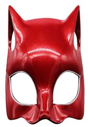 Persona 5 Cosplay Anne Takamaki Mask P5 Red Panther Cat Half Face Hoofddeksel volwassen Halloween Carnival Costume Props G09104463815