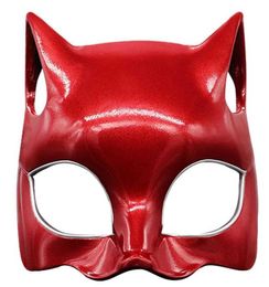 Persona 5 Cosplay Anne Takamaki Mask P5 Red Panther Cat Half Face Hoofddeksel volwassen Halloween Carnival Costume Props G09106697527