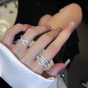 Bague personnelle AAAAA Cz en or blanc, bague de mariage remplie pour femmes, promesse de mariée, bijoux de fiançailles, cadeau