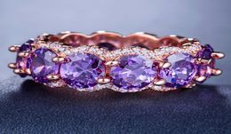 Persoonlijke collectie Zhimu ornaments Luxe roségouden mode-ring met prachtige sieradendoos3567856