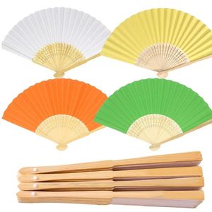 Éventail en papier pliable personnalisé peint à la main, fournitures portables pour fête de mariage, éventail de danse à la main, cadeau, décoration chinoise