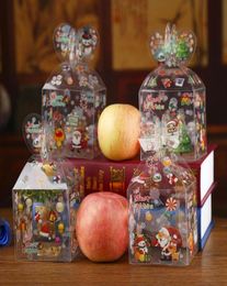 Christmas personnalisé Boîte-cadeau Clear May Clear Oxmas imprimé Snowman Elk Santa de Noël Treats Sweets Candy Boîtes Apple Favors Presen1304805