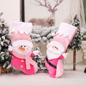 Bas de Noël personnalisé bébé fille rose bas nom personnalisé Famille Gamion de Noël cadeau bébé premier ornement de bas de Noël