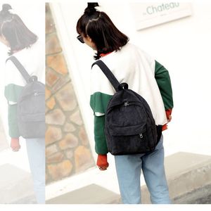 Gepersonaliseerde borduurwerk corduroy kawaii backpack student schattige rugzak voor schoolmeisjes vrouwen schattige rugtas casual day pack