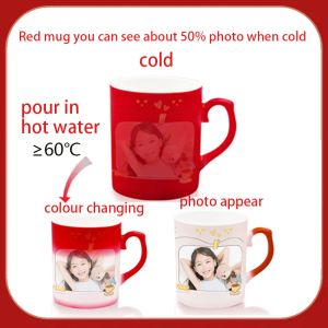 Tasses magiques personnalisées Couleur personnalisée tasse de tasse de chaleur activé toute image photo ou texte imprimé sur tasse papa cadeau de la fête des mères