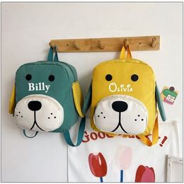 Gepersonaliseerde naam Initialen unisex Mini Dog Nursery School Backpack Rucksack Bag Children Infant Kids Toddler 220630