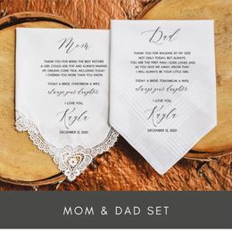 Mouchoir de mariage personnalisé pour tante et oncle, tante du cadeau de la mariée, cadeau de mariage tante personnalisé, tante du cadeau de marié