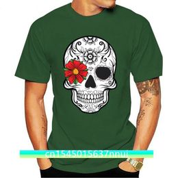 Personnalité de base jour du crâne mort graphique calavera cinco de t-shirt pour hommes loisirs armée vert hommes t-shirt marque 220702