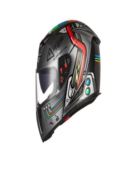 Personalidad Cool Motorcycle Full Cover Offroad Casco Male Breathable Four Seasons Universal Road Running Casco Femenino DHI2238052