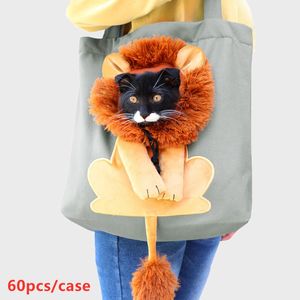 Personnalité créative dessin animé chat porteurs style mignon pratique sac de chat pour animaux de compagnie toile extérieure Slant sac à dos une épaule caisses de chat maisons de chat portables A0086