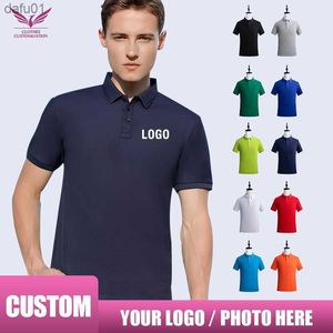 Personnalité personnalisation polo personnalisé broderie t-shirt hommes respirant POLO chemise bricolage photo hauts t-shirt femme L230520