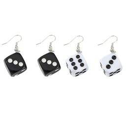 Persoonlijkheid Grappige Acryl 3D Dice Oorbellen Dangle Cool Punk Drop Earring Tassel Vrouwen Mannen Sieraden