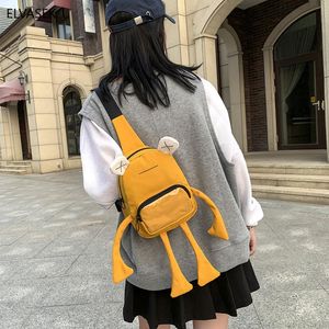 Persoonlijkheid meisje kleine tas tij cartoon schattige kikker casual messenger borst unisex schouder crossbody vrouwen tassen